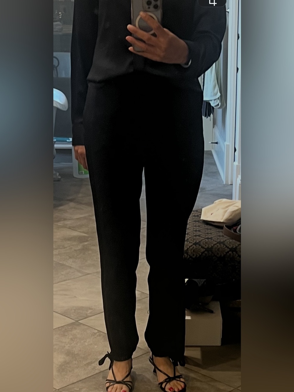 Halston Heritage Black Skinny Pants - Sleek Tailored Silhouette